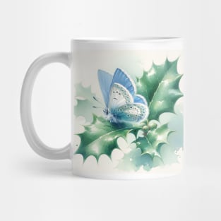 Pop Blue butterfly - Watercolor Butterfly Mug